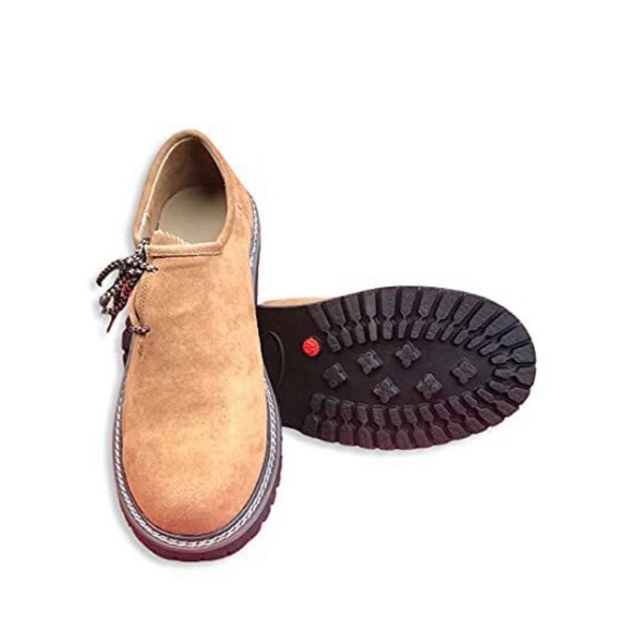 Bavarian Men’s Oktoberfest Shoes Brown Leather Lederhosen German 44 US 11 NEW - Picture 1 of 3